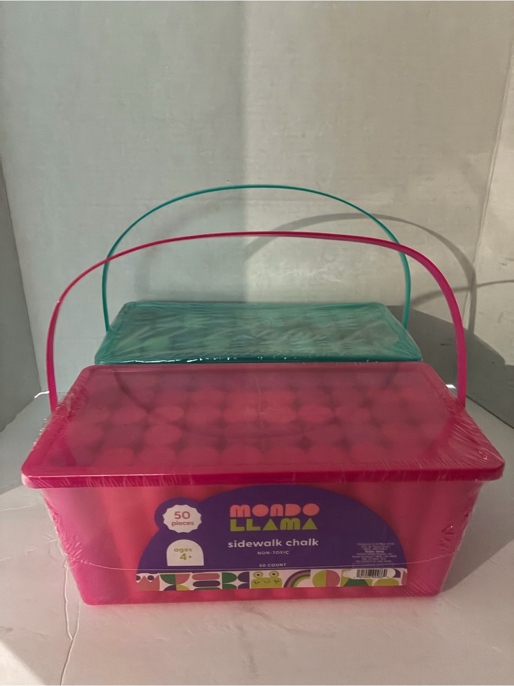 Kids Sidewalk Chalk Carrying Case - Pink